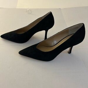Ann Taylor Classic Black Suede Heels.